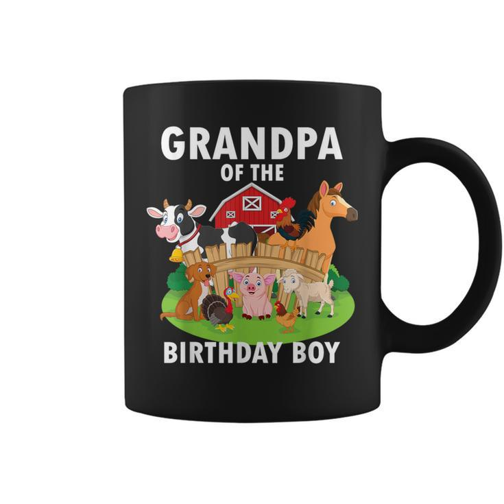 Grandpa Of The Birthday Boy Farm Animals Matching Farm Theme Coffee Mug