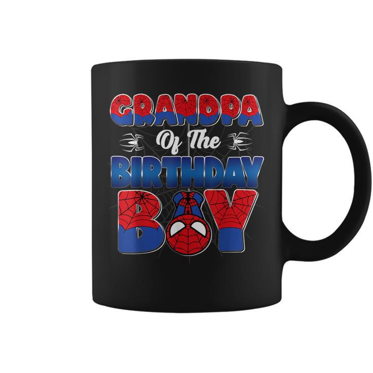 Grandpa Of The Birthday Boy Spider Family Matching Coffee Mug