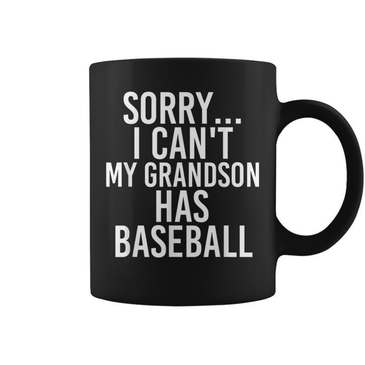 Grandpa Grandma My Grandson Has Baseball Coffee Mug