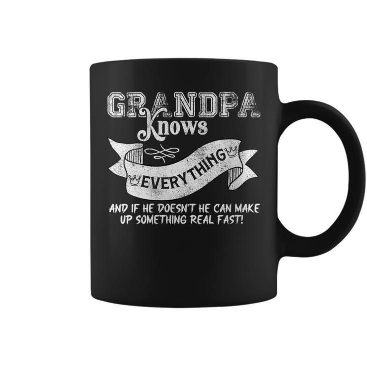 Grandpa Knows Everything Vintage Father's Day Coffee Mug