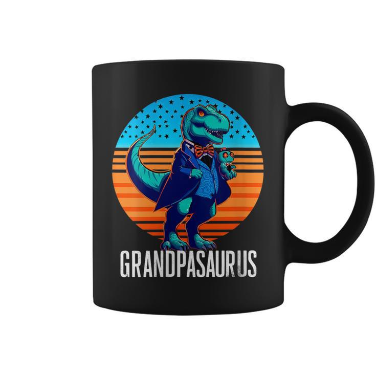 Grandpasaurus Retro Dinosaur Father's Day Trex Little Son Coffee Mug