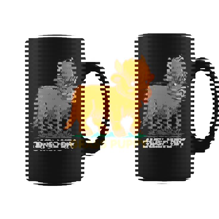 Grass Puppy Alternative Animal Name Scottish Highland Cow Coffee Mug