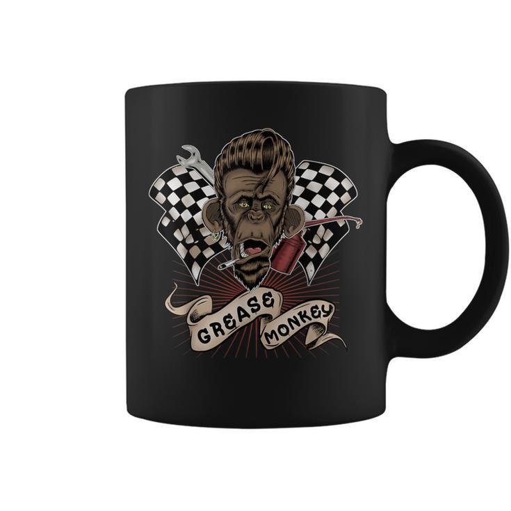 Grease Monkey Rockabilly Style Mechanic Coffee Mug