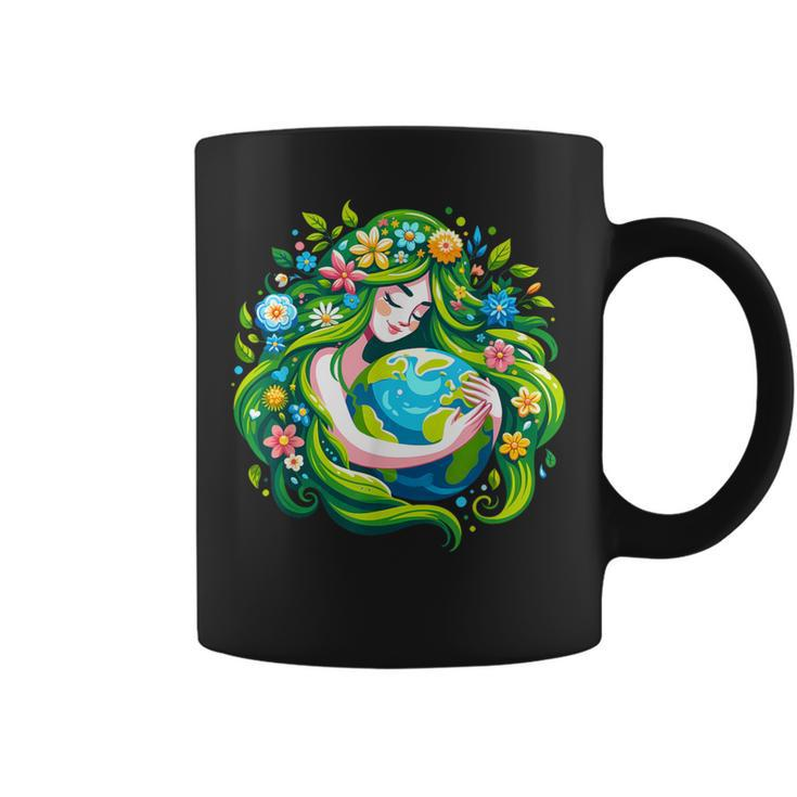 Green Goddess Earth Day Save Our Planet Girl Kid Coffee Mug