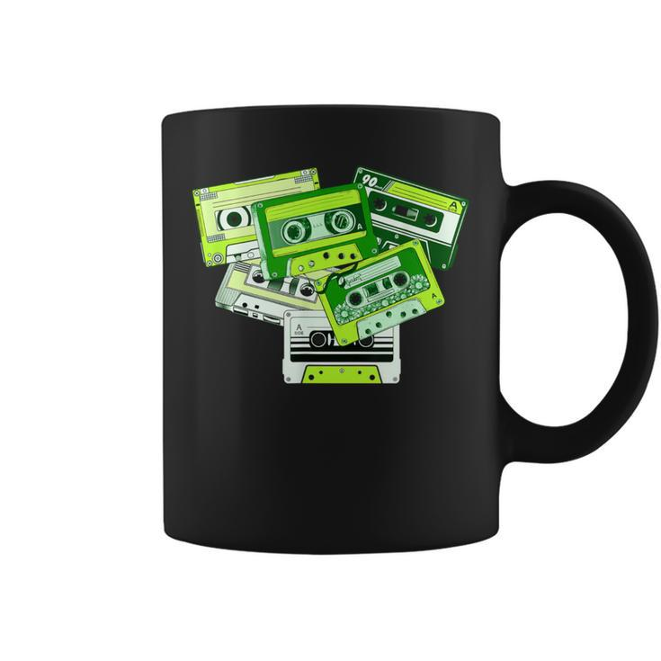Green Tape Cassettes Classic Old School Green Color Graphic Coffee Mug