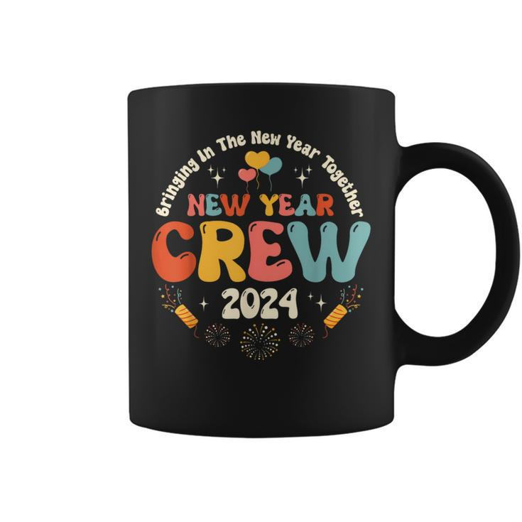 Groovy 2024 New Year's Crew Family Couple Friends Matching Coffee Mug