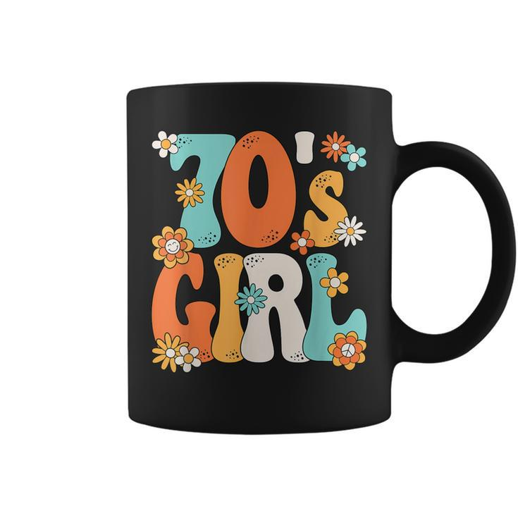 Groovy 70S Girl Hippie Theme Party Outfit 70S Costume Women Coffee Mug