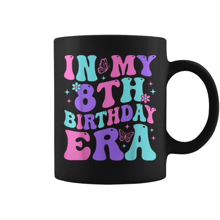 Groovy In My 8Th Birthday Era Eight 8 Years Old Birthday Coffee Mug