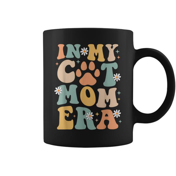 Groovy In My Cat Mom Era Mother Cat Lover For Womens Coffee Mug