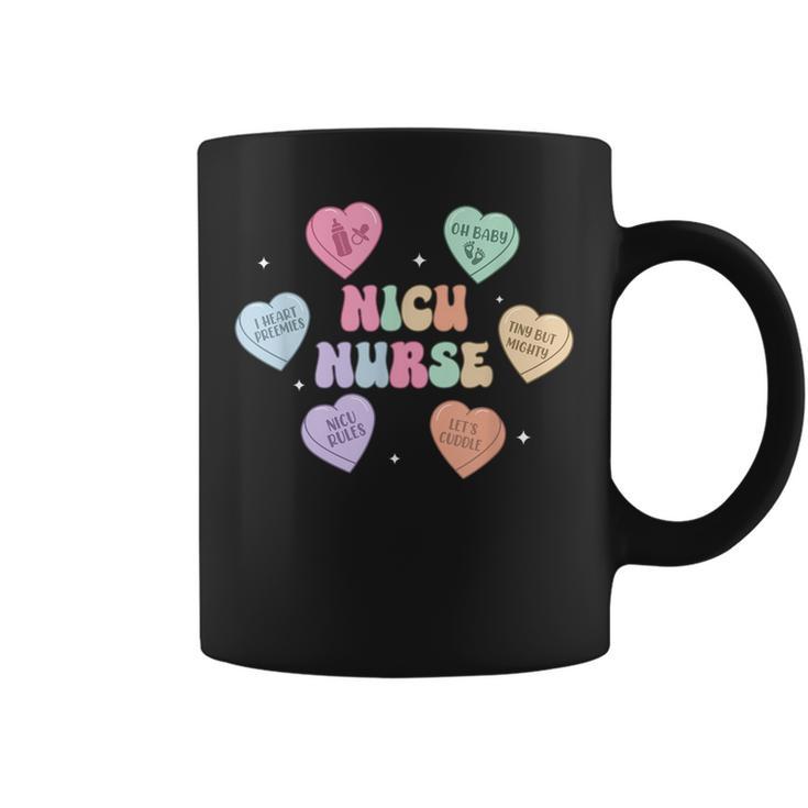 Groovy Heart Candy Nicu Nurse Valentines Day Coffee Mug