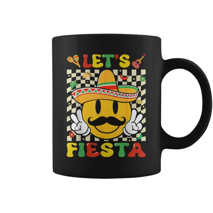 Groovy Let's Fiesta Cinco De Mayo Sombrero Hat Mexican Party Coffee Mug