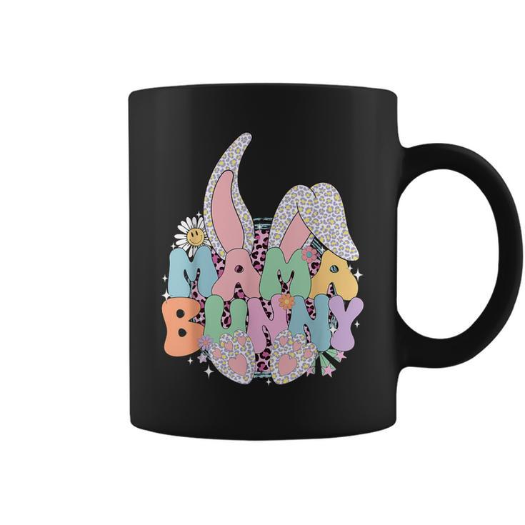 Groovy Mama Easter Day Rabbit Mom Hippie Trendy Coffee Mug