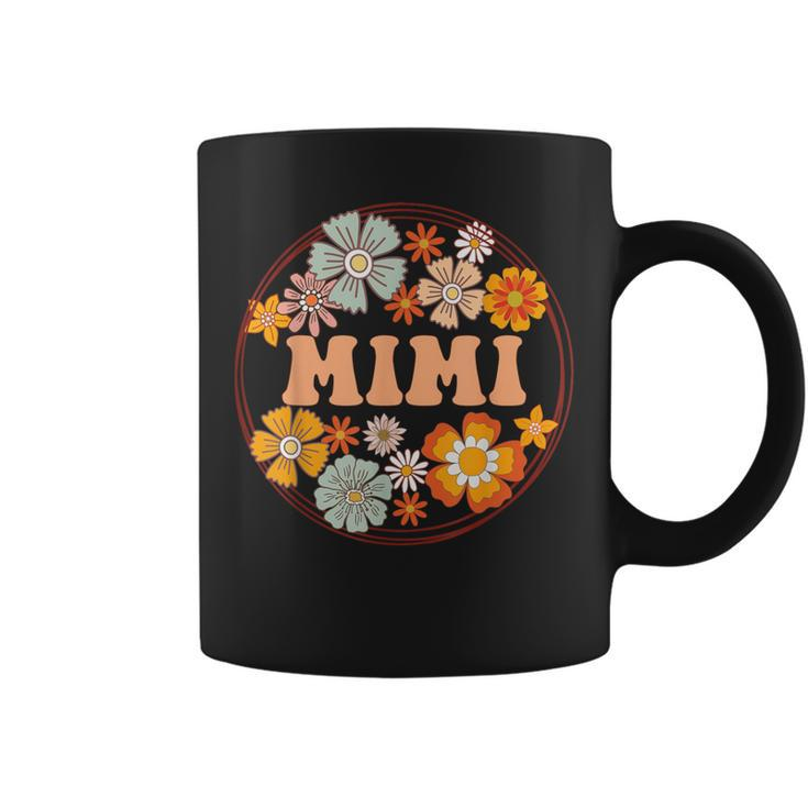 Groovy Mimi Retro Flowers Mother's Day Grandma Coffee Mug
