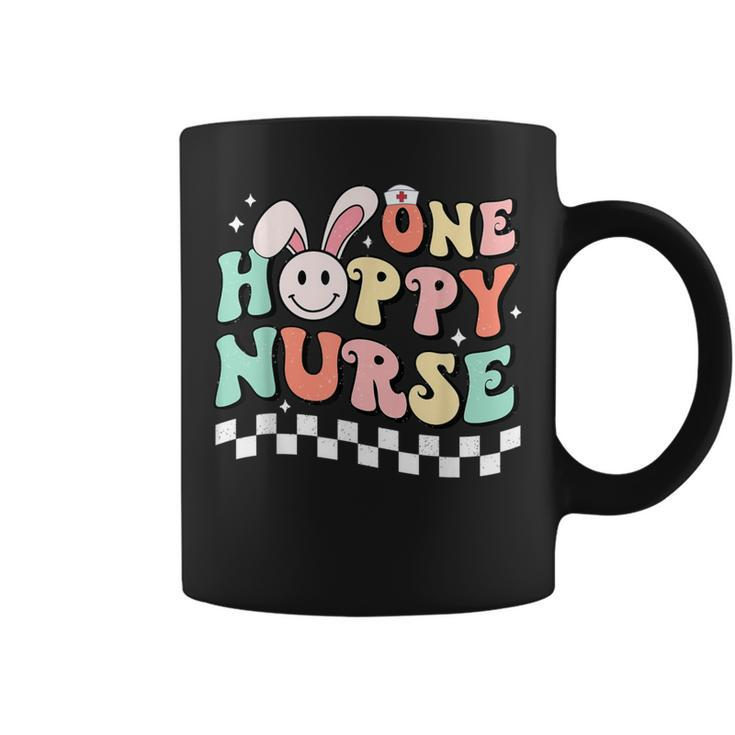 Groovy One Hoppy Nurse Bunny Spring Easter Nursing Rn Nicu Coffee Mug