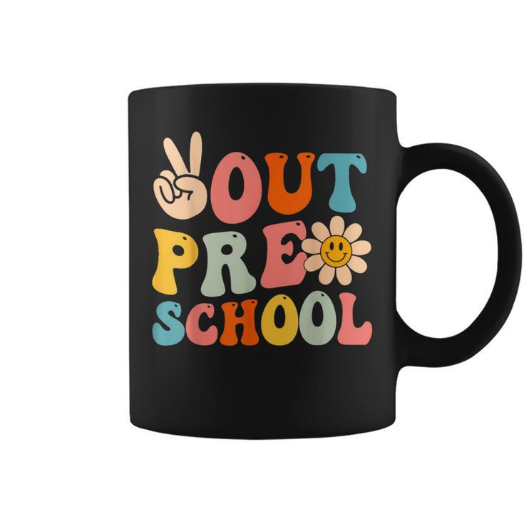 Groovy Peace Out Preschool Graduation Last Day Of School Coffee Mug
