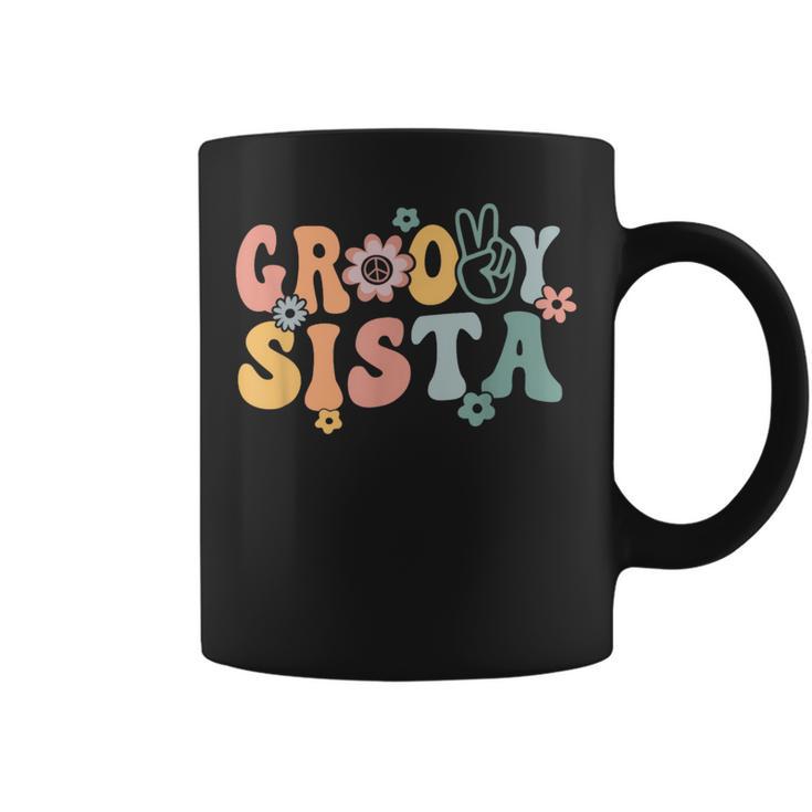 Groovy Sista Retro Sister Matching Family 1St Birthday Party Coffee Mug