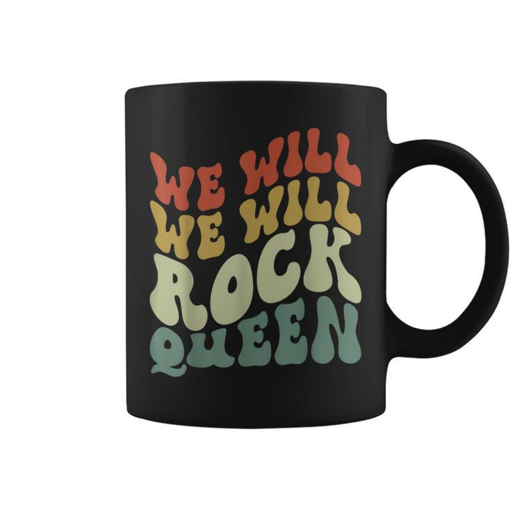Groovy We Will We Will Rock Queen Retro Coffee Mug