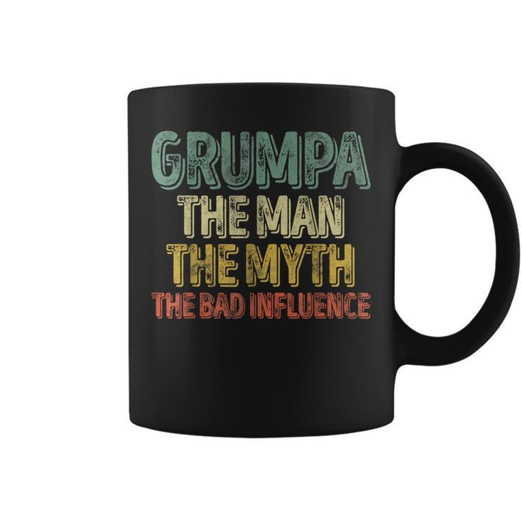 Grumpa The Man The Myth The Bad Influence Father's Day Coffee Mug