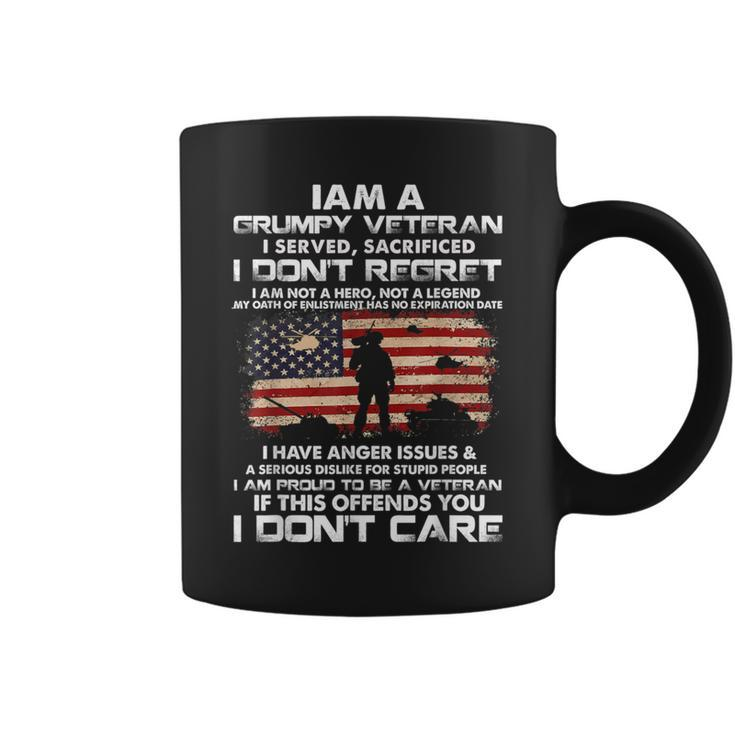 I Am A Grumpy Veteran I Served I Sacrificed Veteran Day Coffee Mug