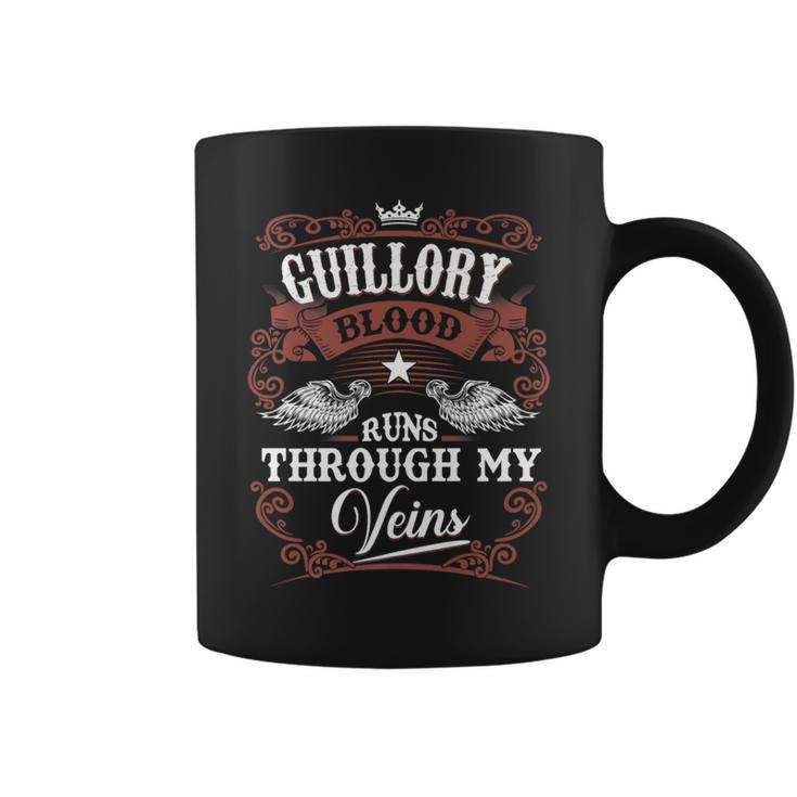 Guillory Blood Runs Through My Veins Vintage Family Name Coffee Mug