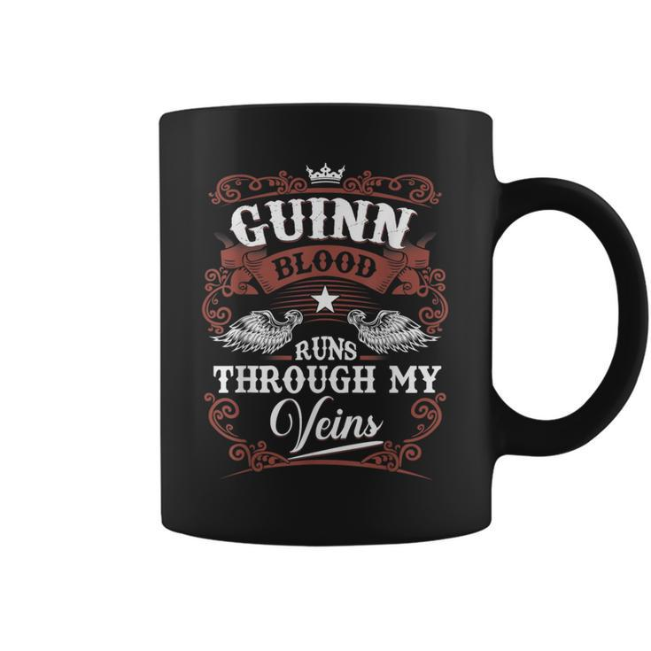 Guinn Blood Runs Through My Veins Vintage Family Name Coffee Mug