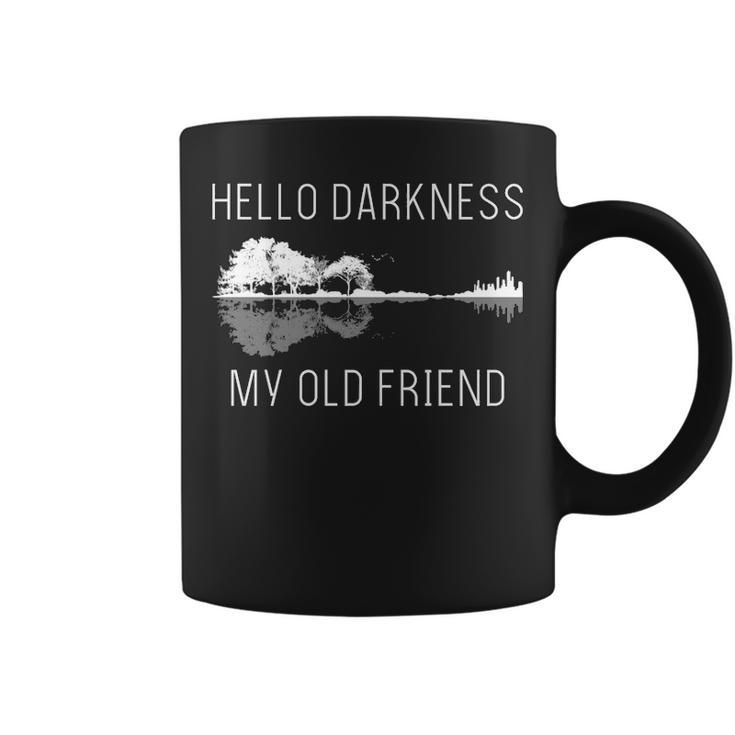 Guitar Hello Darkness My Old Friend Coffee Mug