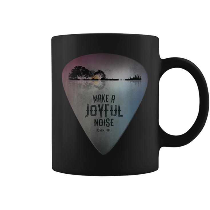 Guitar Lake Reflections Make A Joyful Noise Bible Verse Coffee Mug