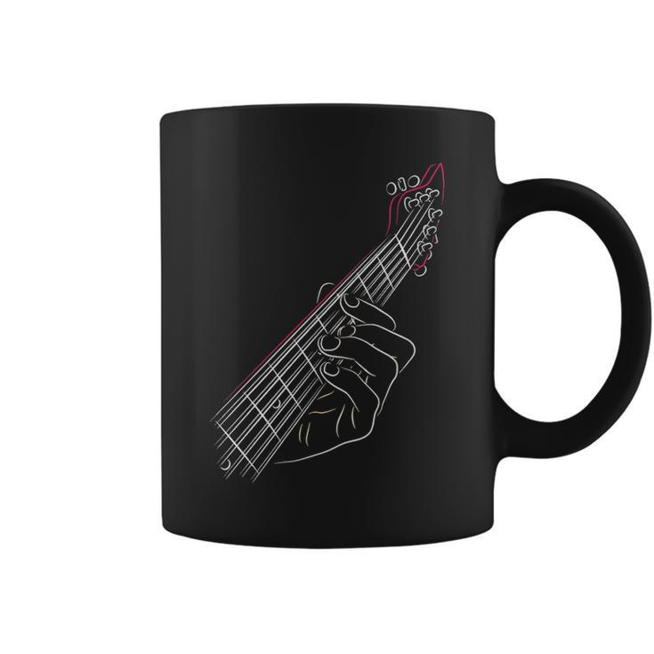 Guitar Line Art Coffee Mug