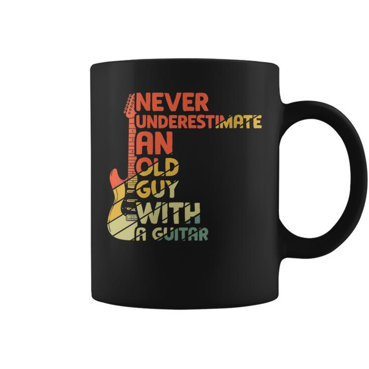 Guitar Lover Never Underestimate An Old Man With A Guitar Coffee Mug