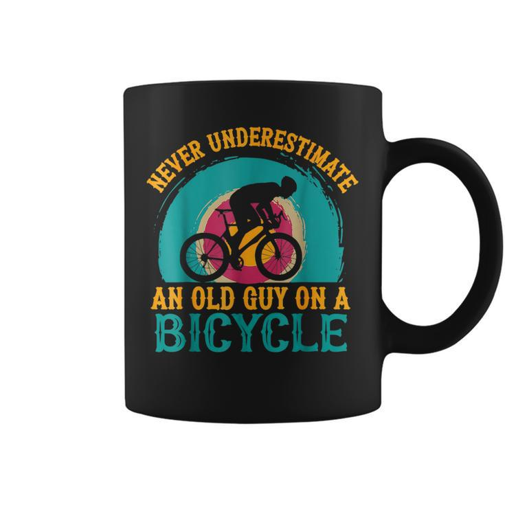 Guy On A Bicycle Grandpa Cycling Coffee Mug