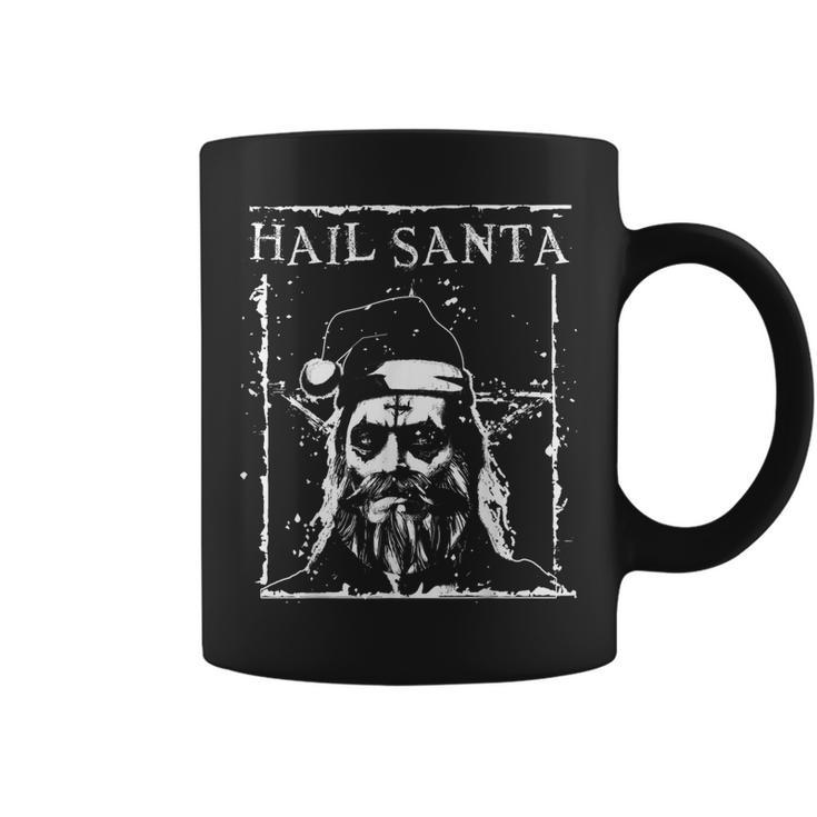 Hail Santa Heavy Metal Headbanger Ugly Christmas Coffee Mug