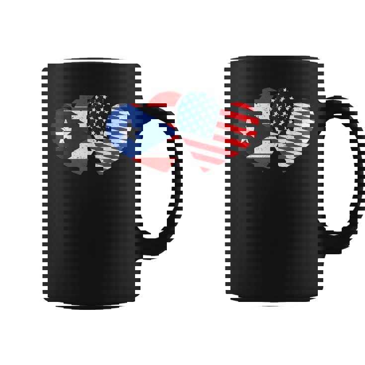 Half American Puerto Rican Girl Usa Puerto Rico Flag Boricua Coffee Mug