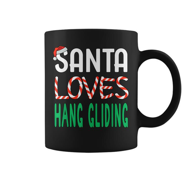 Hang Gliding Christmas Santa Loves Hang Gliding Coffee Mug