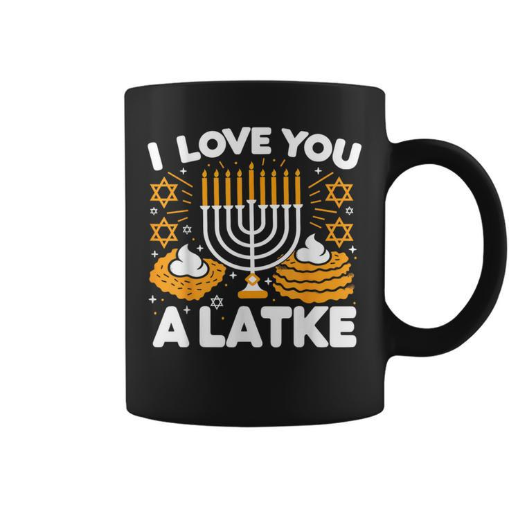 Hanukkah I Love You A Latke Pajamas Chanukah Hanukkah Pjs Coffee Mug