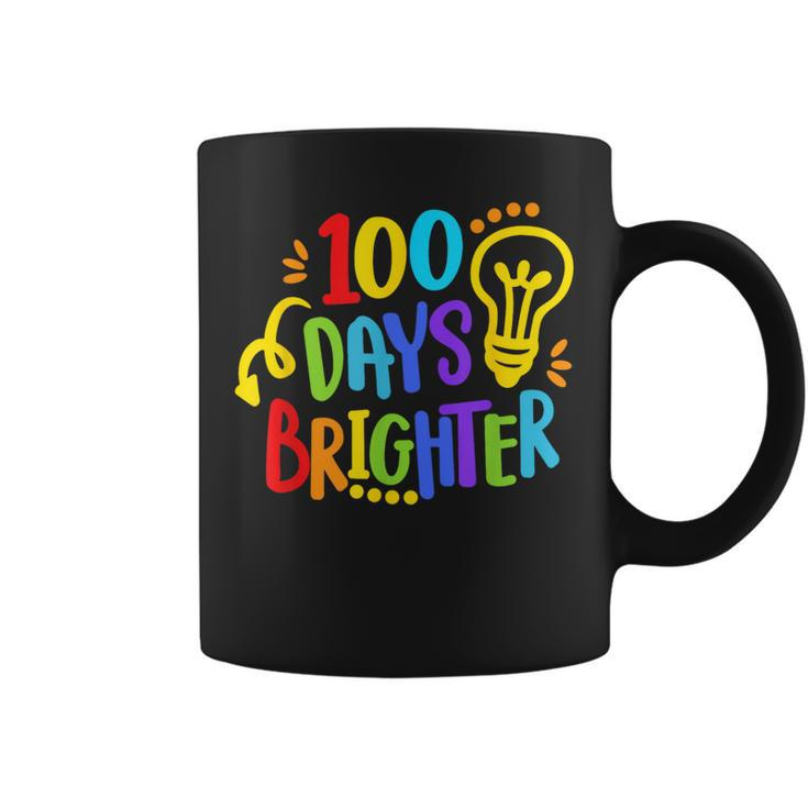 Happy 100Th Day Of School 100 Days Brighter Girls Teacher Coffee Mug