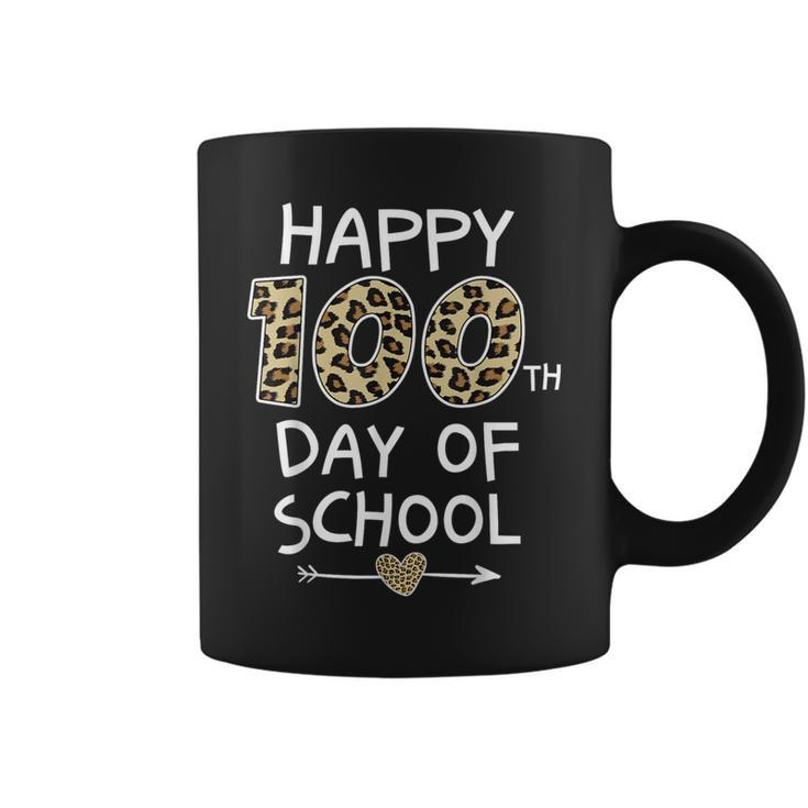 Happy 100Th Day Of School Leopard Cute For Teacher Student Coffee Mug