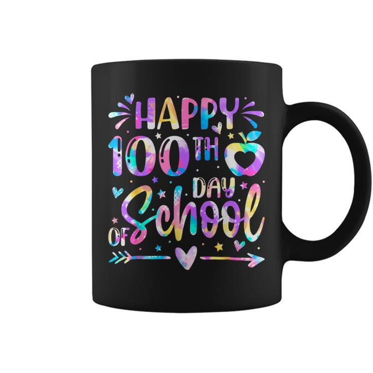 Happy 100Th Day Of School Tie Dye Rainbow 100 Days Smarter Coffee Mug