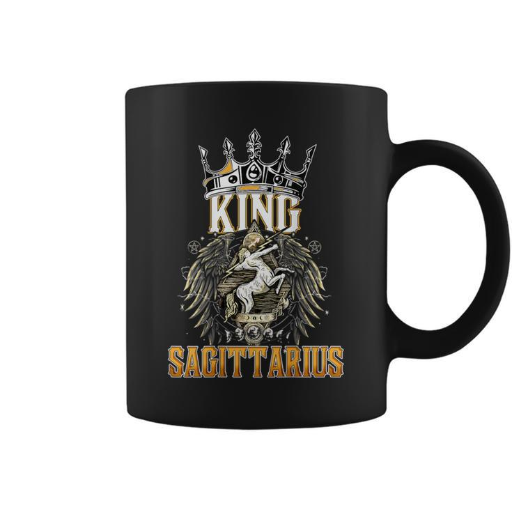 Happy Birthday Sagittarius King Black King Zodiac Birthday Coffee Mug