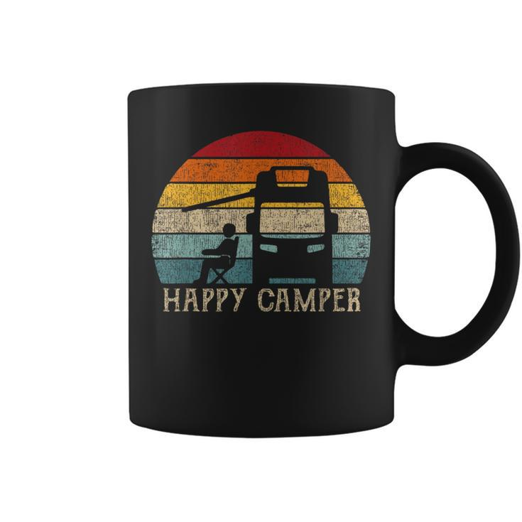 Happy Camper Rv Camping Retro Sun 70S 80S Coffee Mug