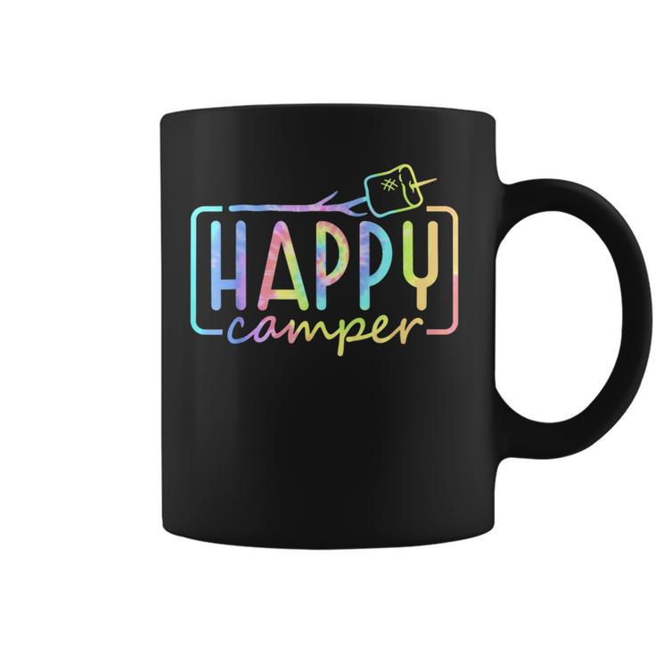 Happy Camper Tie Dye Rainbow Camping Hippie Girls Coffee Mug
