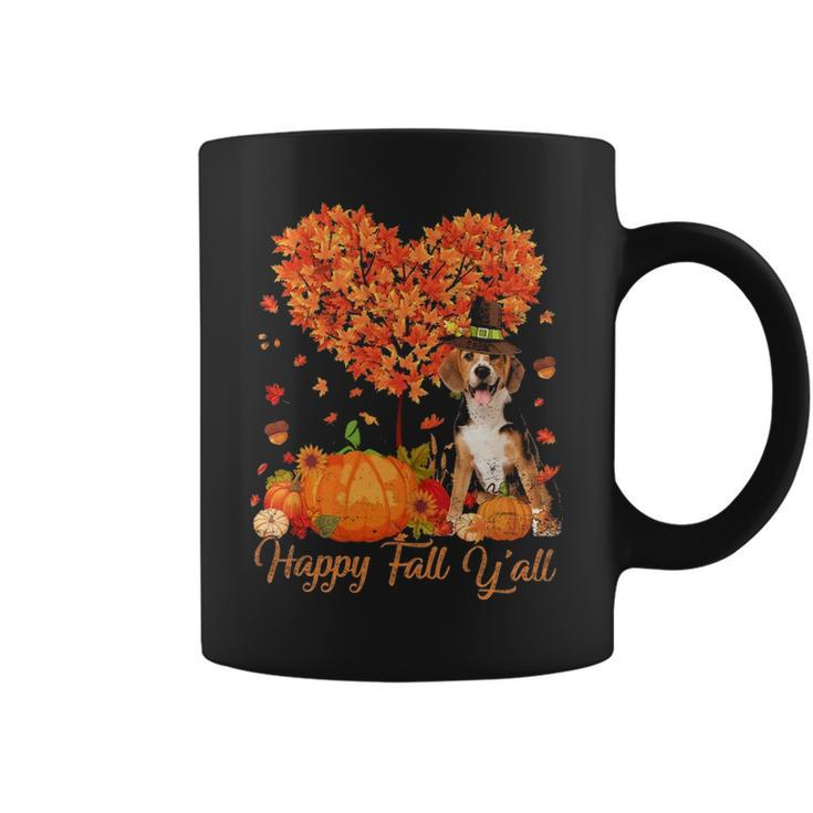Happy Fall Y'all Beagle Dog Pumpkin Thanksgiving Coffee Mug