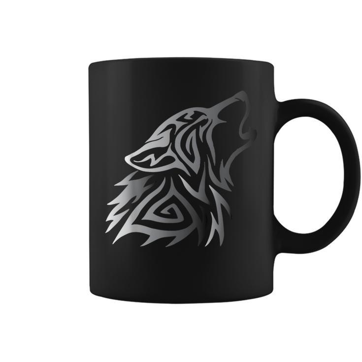 Happy Fenrir Wolf Howls Odin Nordic God Valhalla Coffee Mug