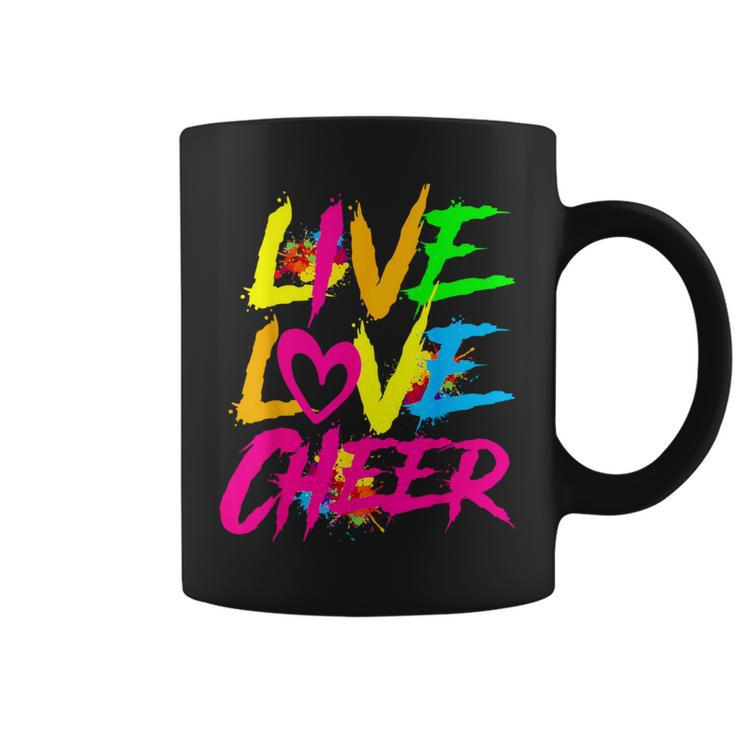 Happy Live Love Cheer Cute Girls Cheerleader Coffee Mug