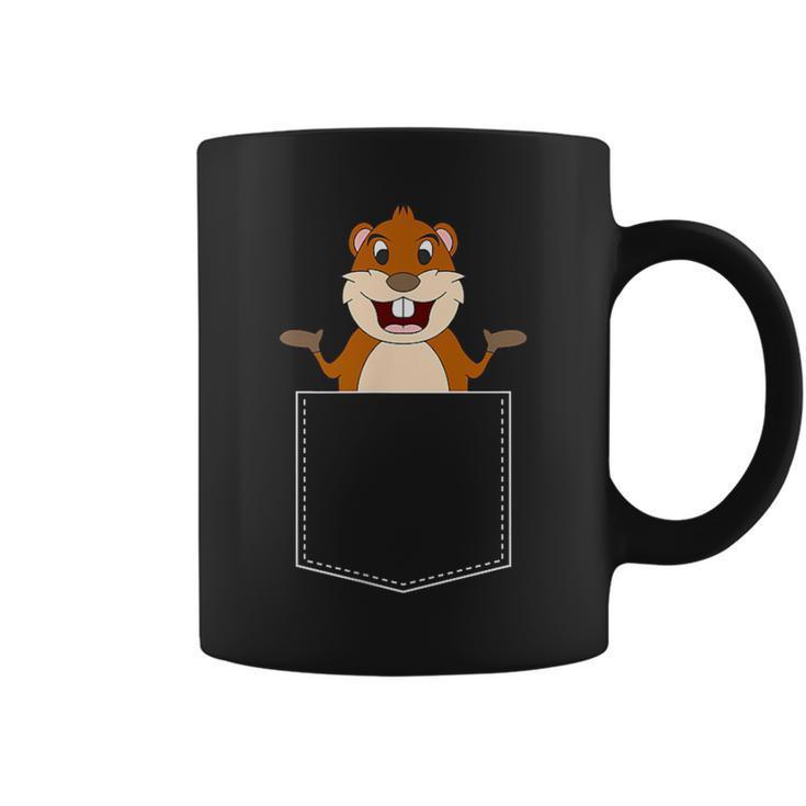 Happy Groundhog Day Pocket Punxsutawney Shadow Coffee Mug