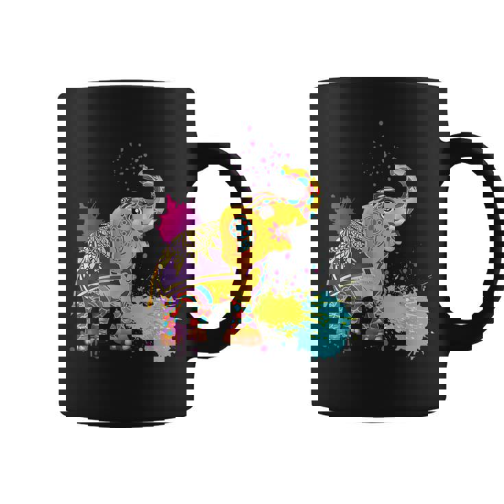 Happy Holi Couleurs Inde Printemps Hindou Elephant Holi Tasse