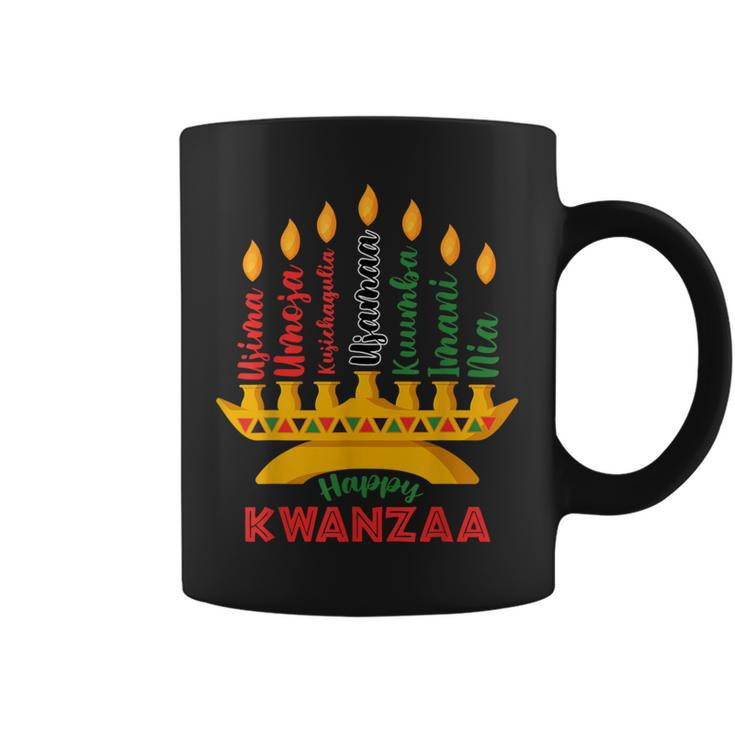 Happy Kwanzaa Kinara Seven Candles Principles Of Kwanzaa Coffee Mug