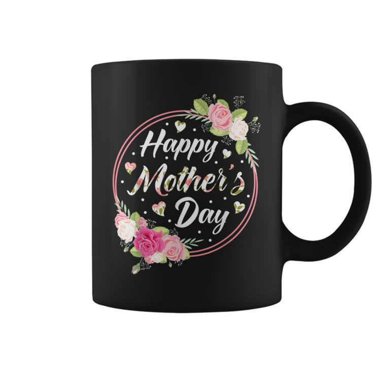 Happy Mother's Day For Mom Grandma Floral Flowers Coffee Mug
