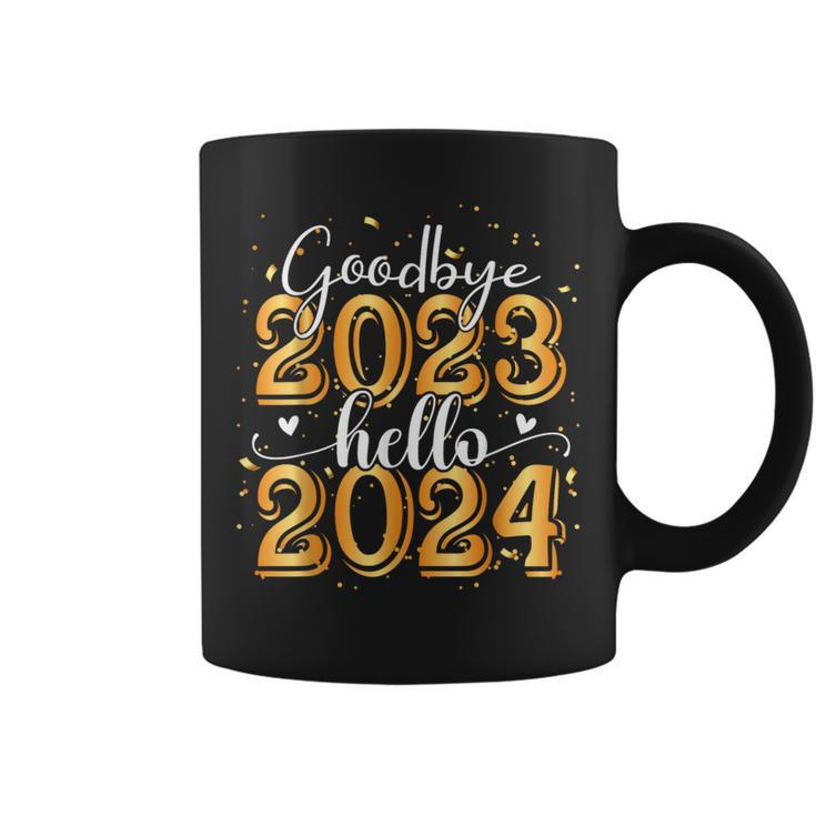 Happy New Year Goodbye 2023 Hello 2024 Coffee Mug