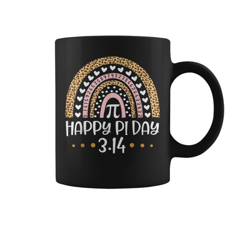 Happy Pi Day Mathematic Math Teacher Leopard Rainbow Coffee Mug