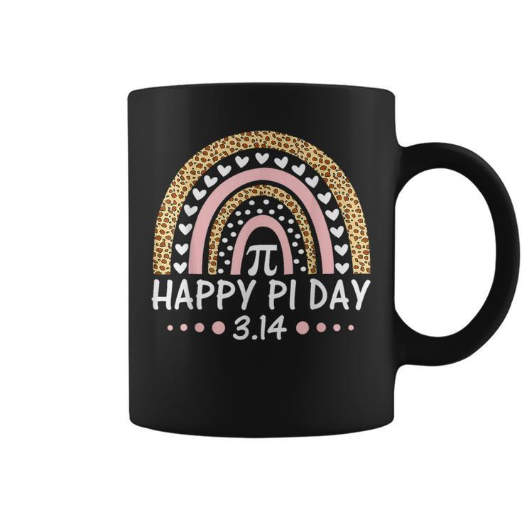 Happy Pi Day Mathematic Math Teacher Leopard Rainbow Coffee Mug